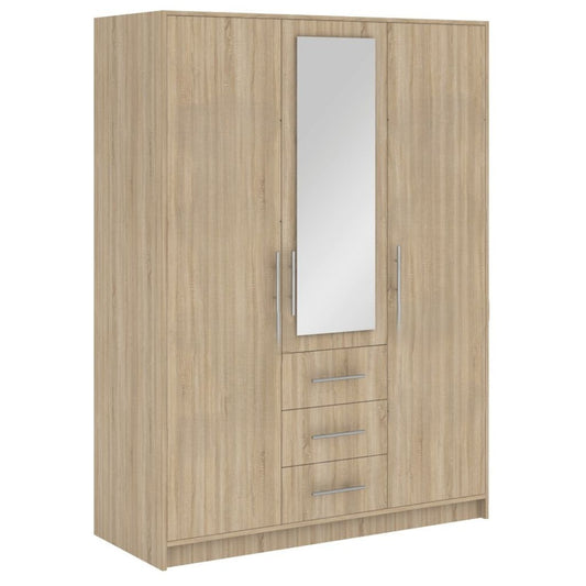 Bali 3 Door Oak Wardrobe by Brennans