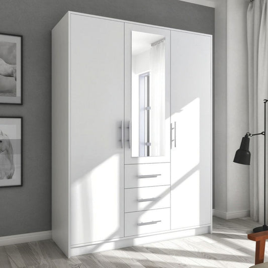 Bali 3 Door White Wardrobe