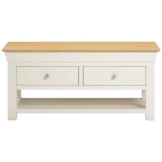 Bordeaux Ivory 2 Drawer Coffee Table Front