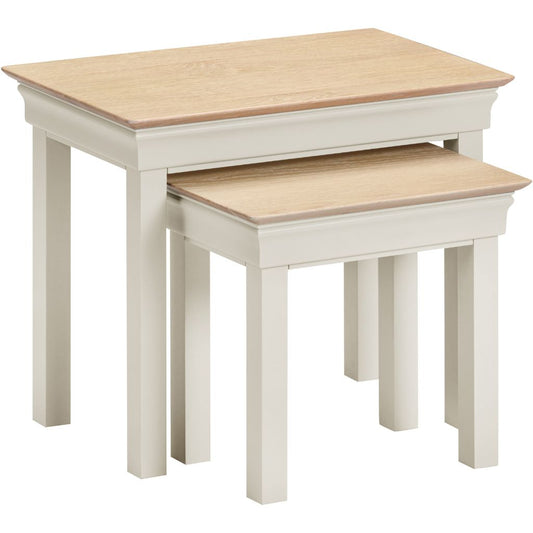 Bordeaux Ivory Nest of 2 Tables Angle