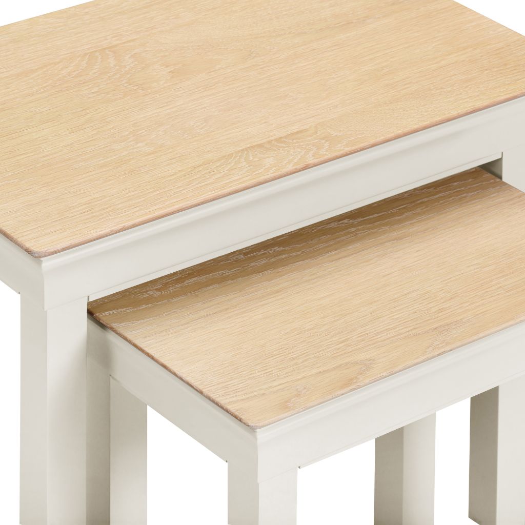 Bordeaux Ivory Nest of 2 Tables Close
