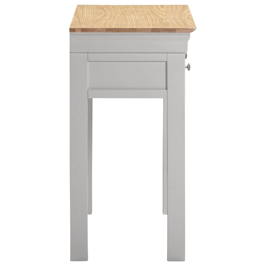 Bordeaux Pebble Grey 2 Drawer Console Table Side