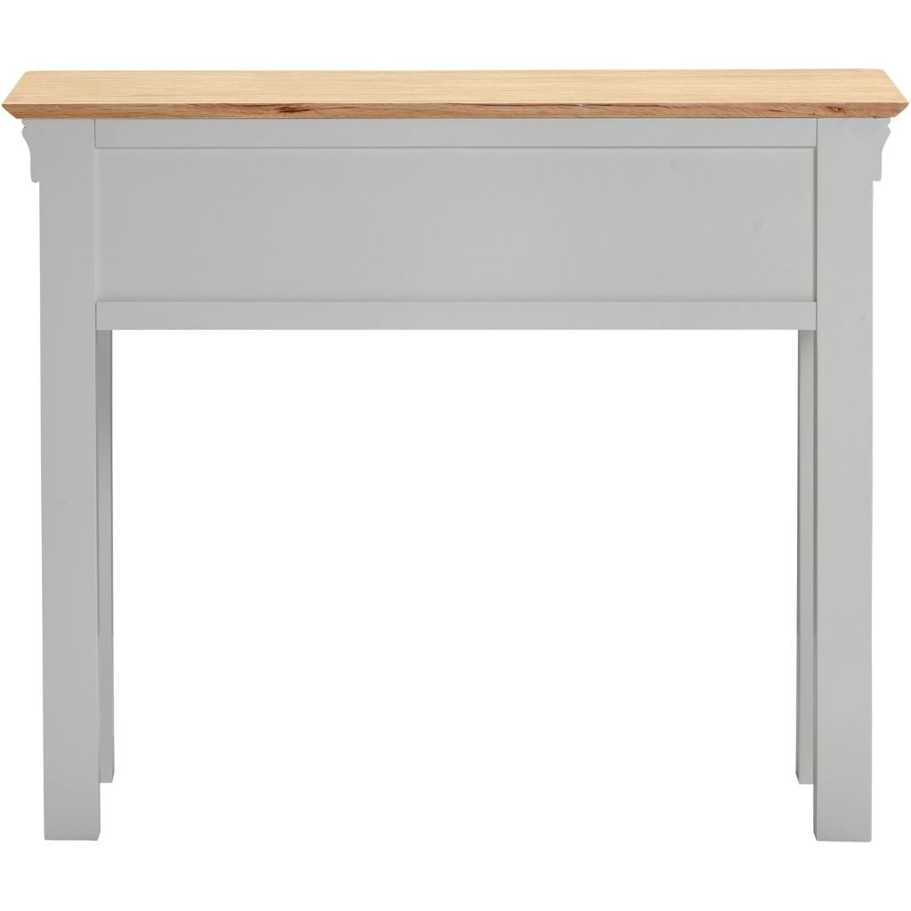 Bordeaux Pebble Grey 2 Drawer Console Table Back