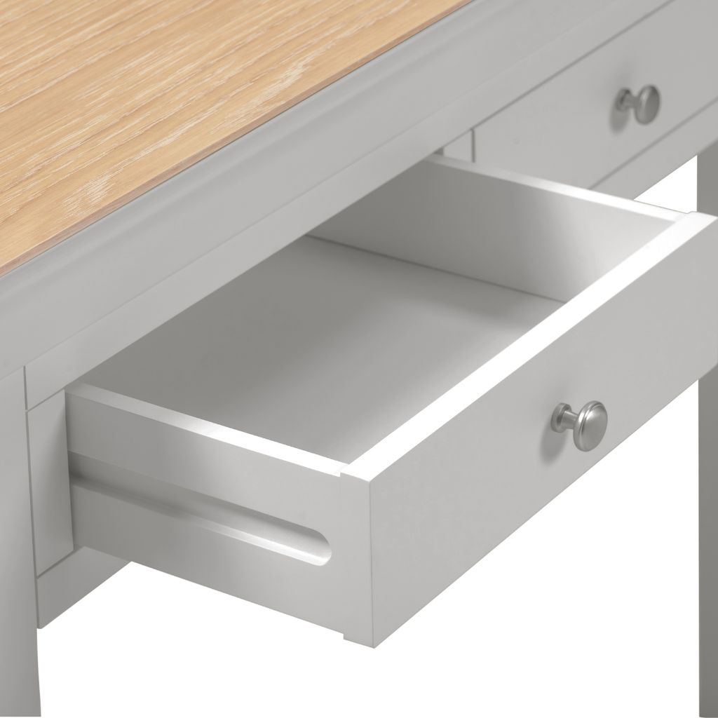 Bordeaux Pebble Grey 2 Drawer Console Table Drawer