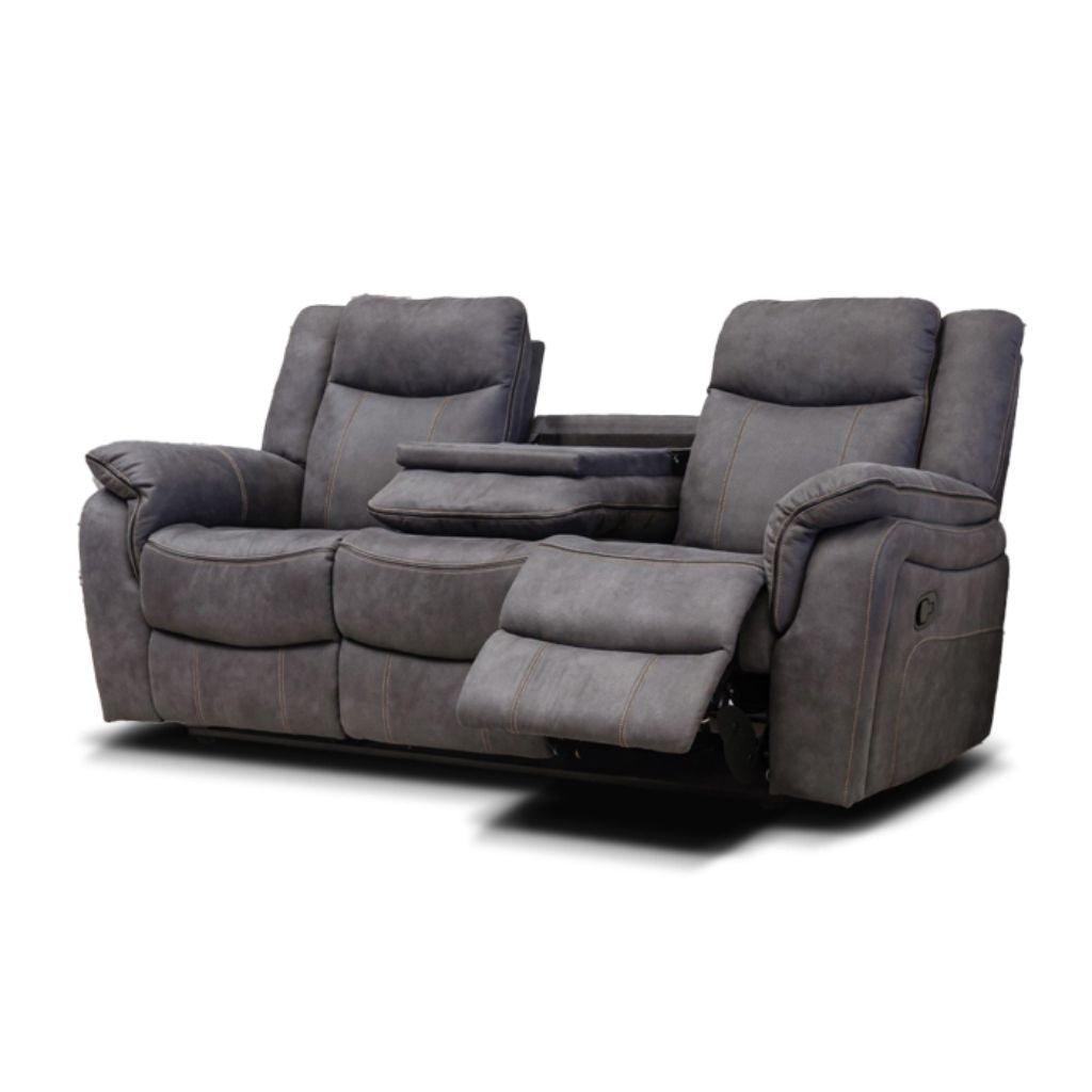 Brooklyn Charcoal 3 Seater with Drop Down Table