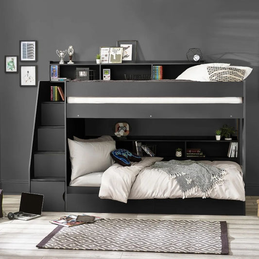 Camelot Anthracite Staircase Bunk Bed Room