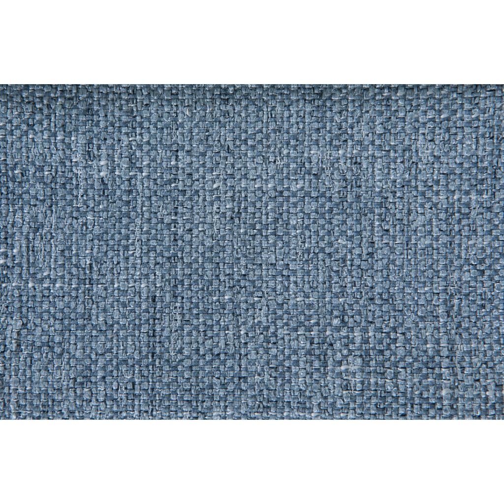 Textured blue fabric swatch on a white background