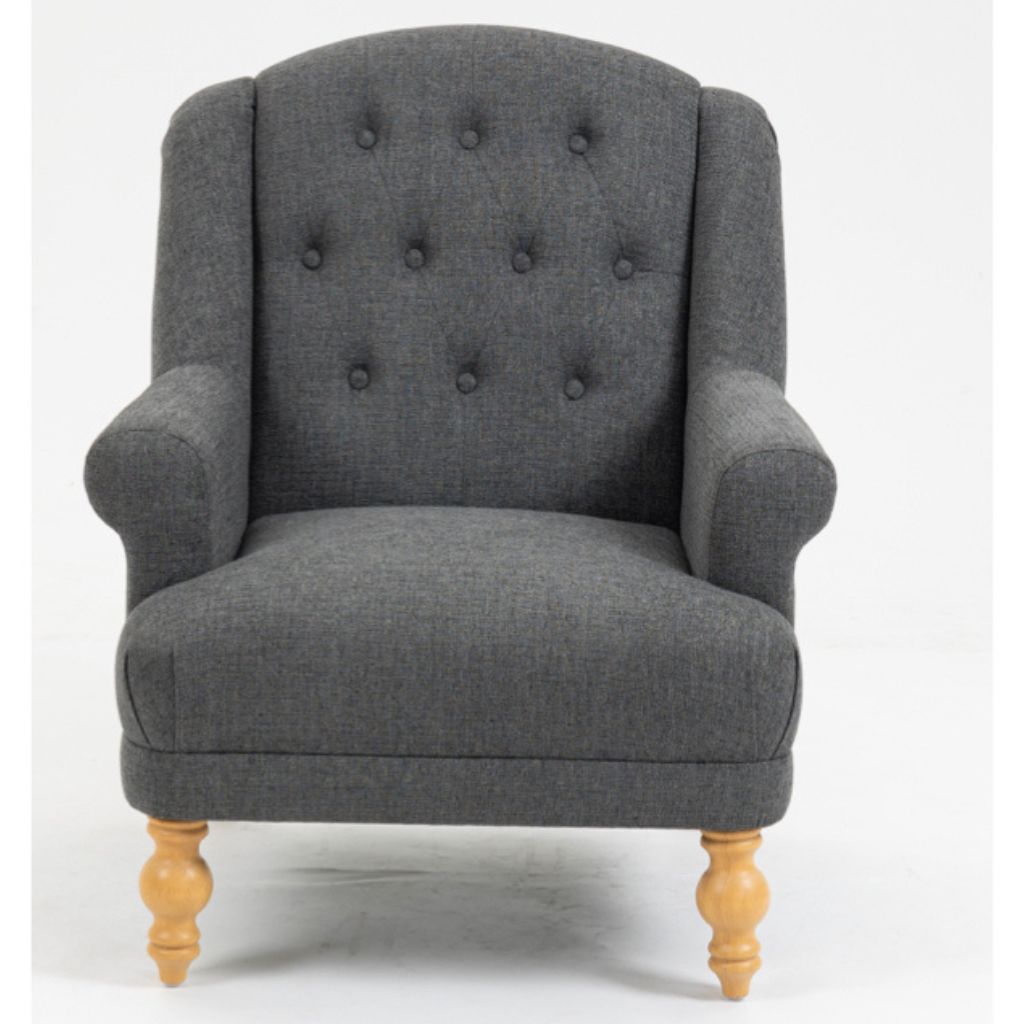 Charlotte Dark Grey Accent Chair Front