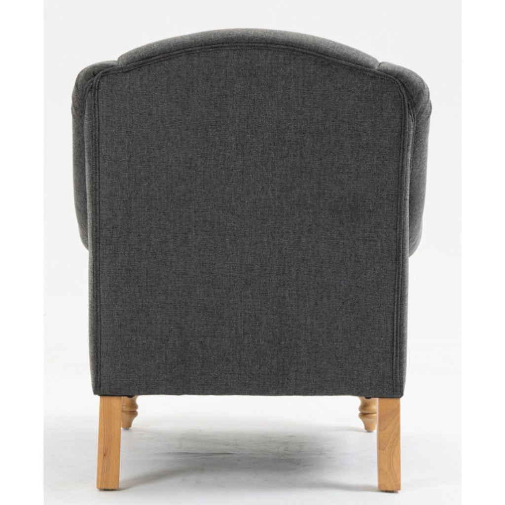 Charlotte Dark Grey Accent Chair Back