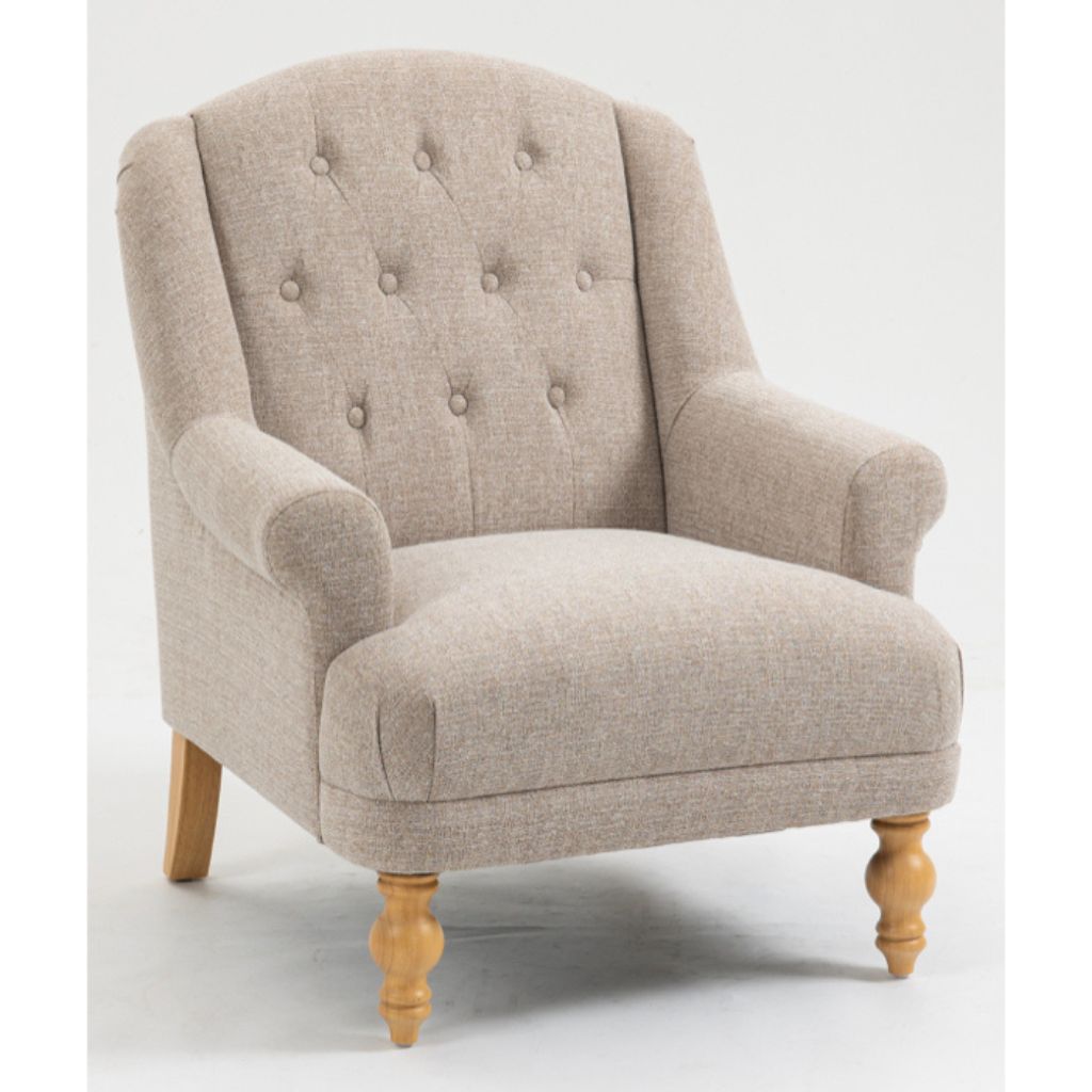 Charlotte Oat Accent Chair Angle