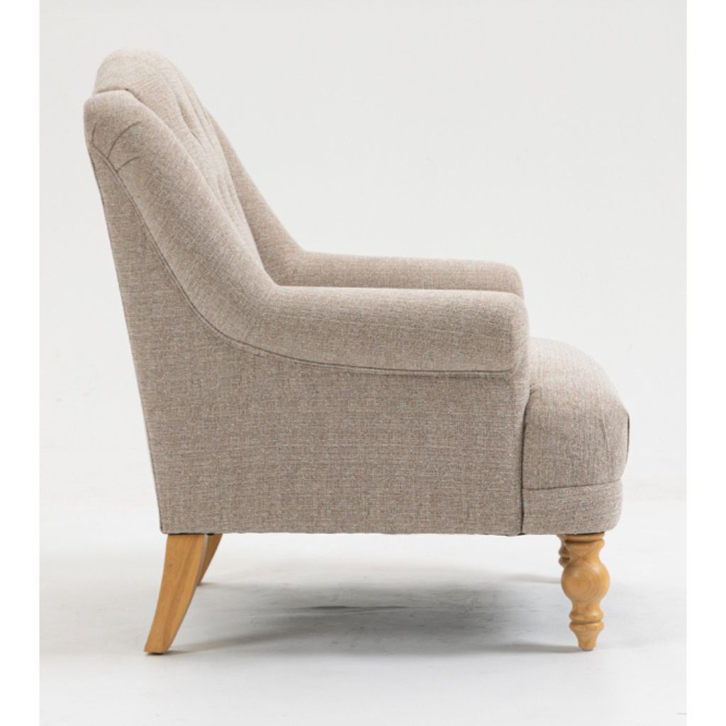 Charlotte Oat Accent Chair Side