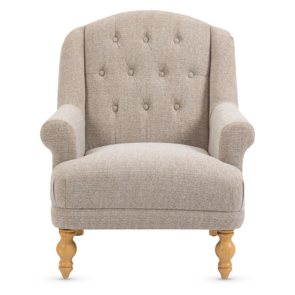 Charlotte Oat Accent Chair Front