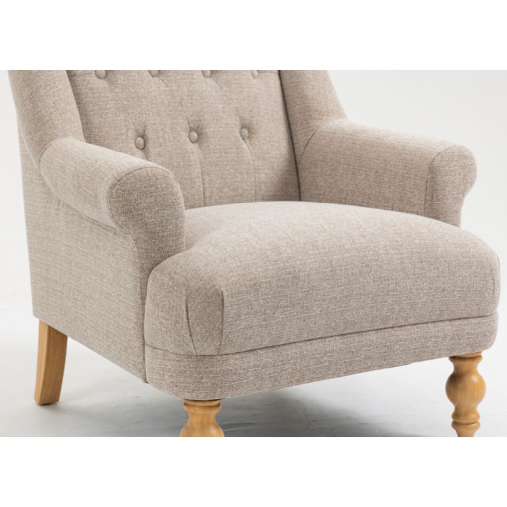 Charlotte Oat Accent Chair Edge