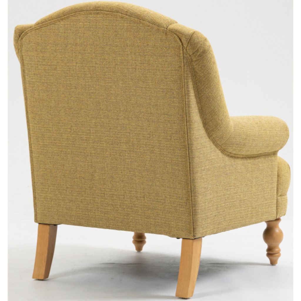 Charlotte Sand Accent Chair Back Angle