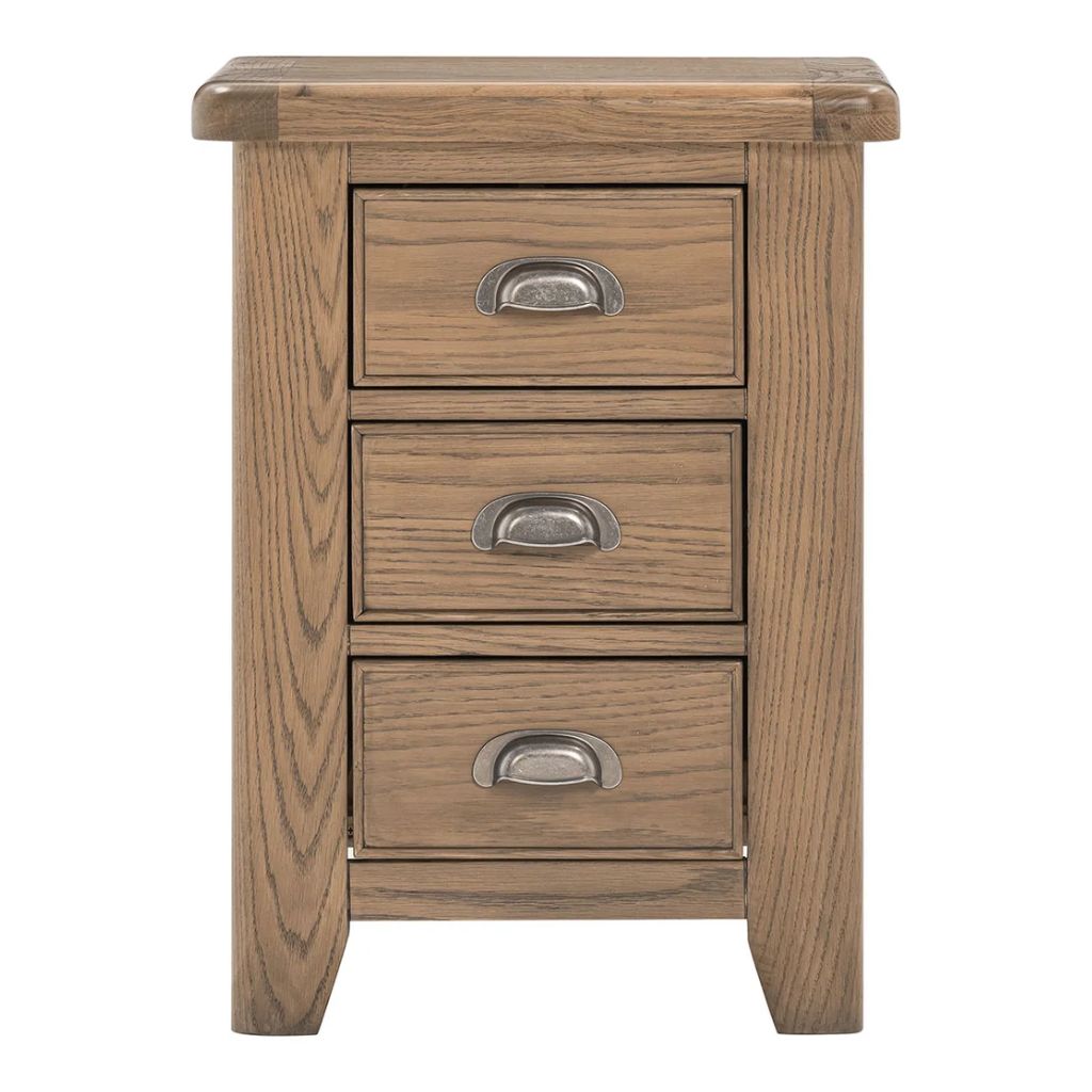 Chatsworth 3 Drawer Bedside Front