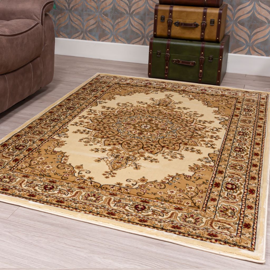 Classique Medallion Ivory Rug Range by Floor Trends Room