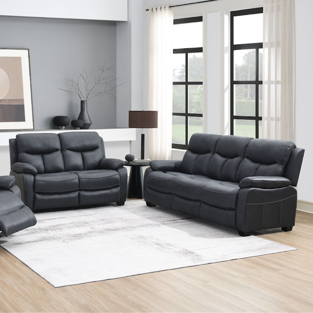 Conrad Faux-suede Fabric Sofa Set