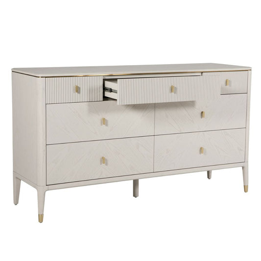 Diletta Stone 7 Drawer Chest Open