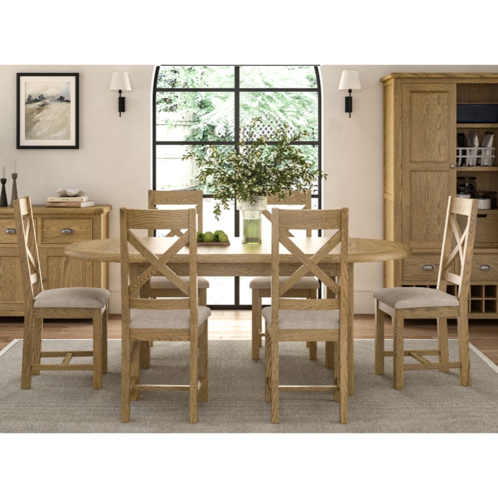 Dorchester Oak 1.6m Extending Dining Set