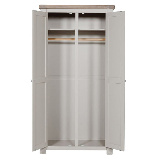 Doune Taupe 2 Door Wardrobe Open