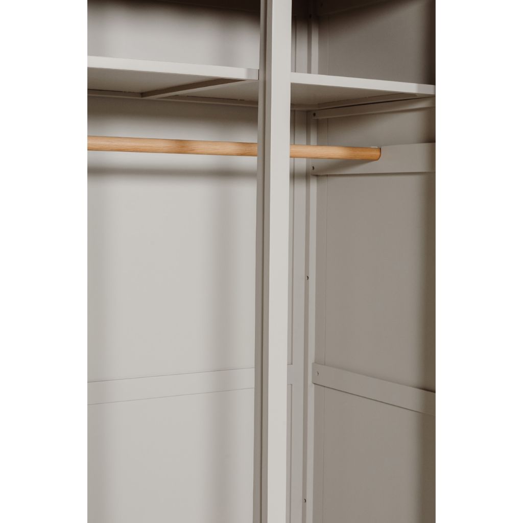 Doune Taupe 2 Door Wardrobe Inside