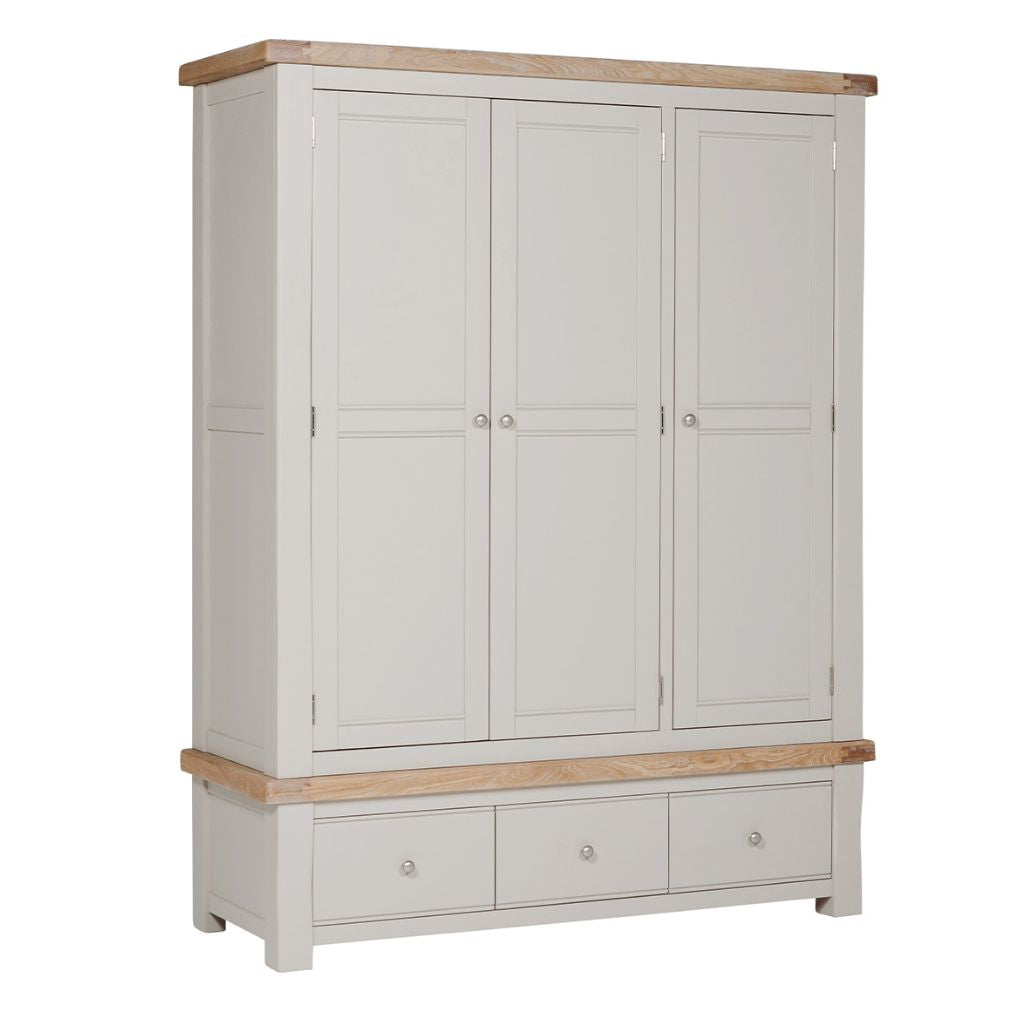 Doune Taupe 3 Door Wardrobe