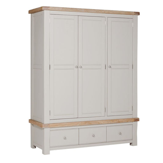 Doune Taupe 3 Door Wardrobe