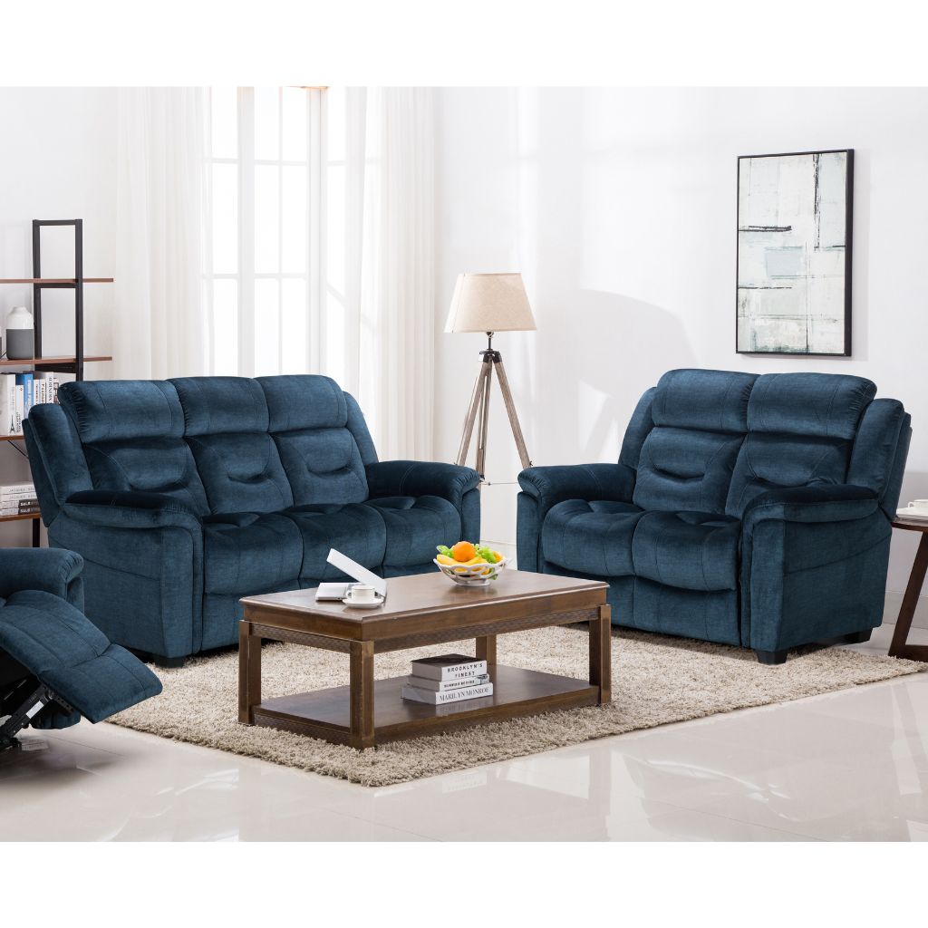 Dudley Blue 3+2 Sofa Set