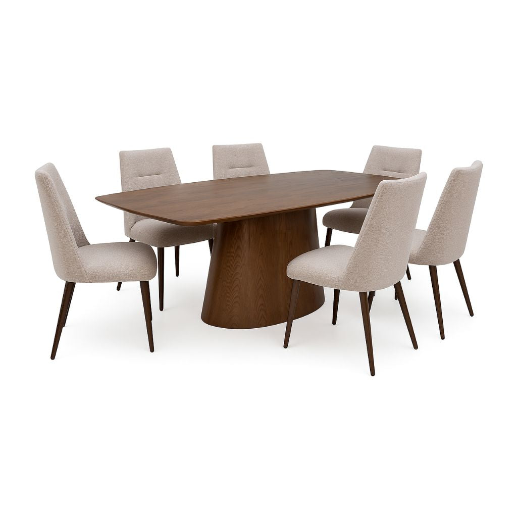 Empoli 1.8m Dining Table + 6 Cortona Chairs