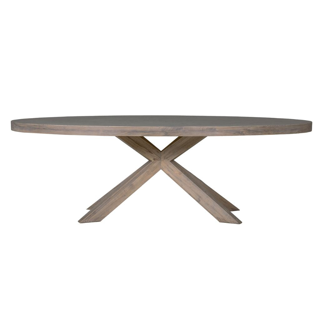 Falun 2.35m Oval Dining Table by Vida Living Front