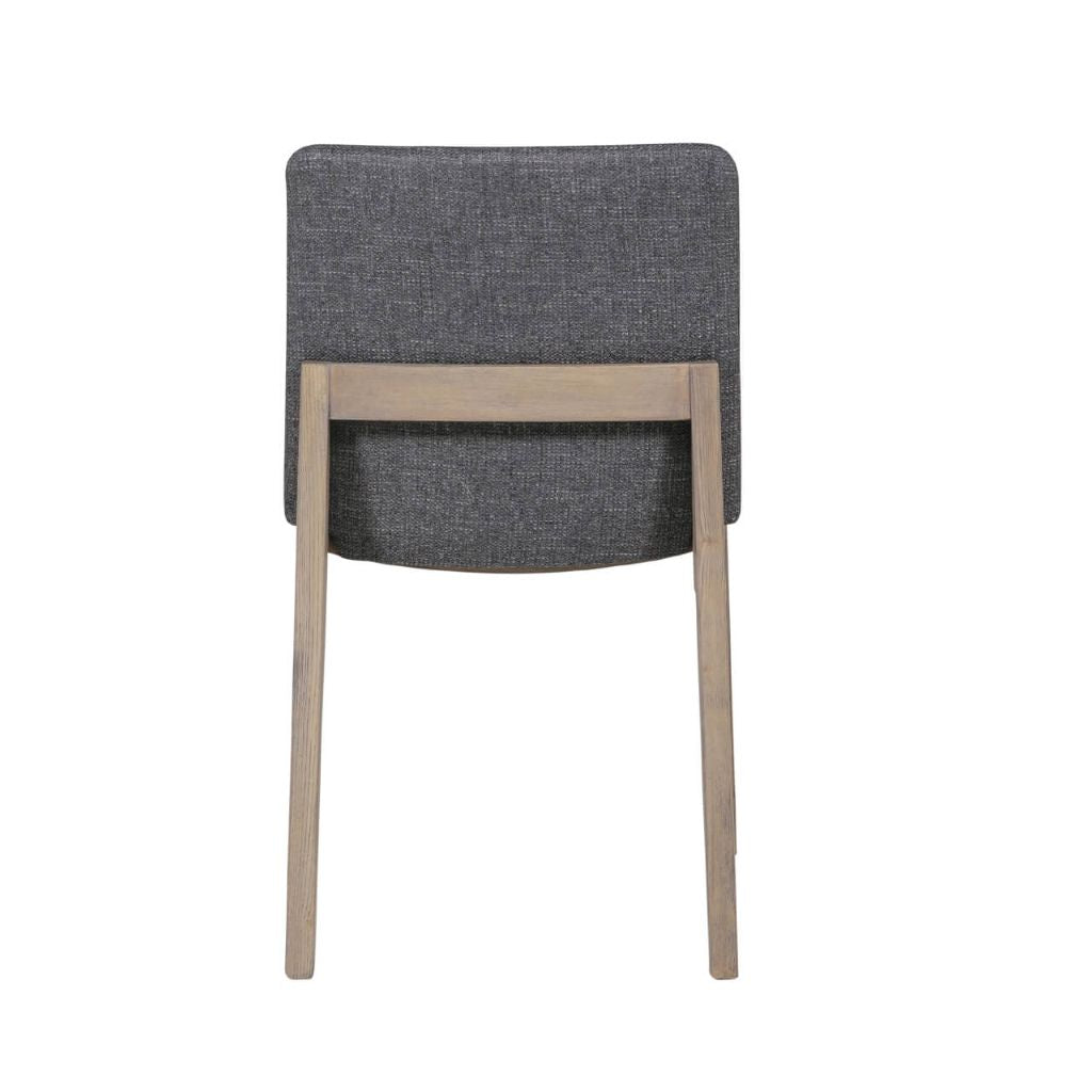 Pair of Falun Dark Grey Dining Chairs by Vida Living Back