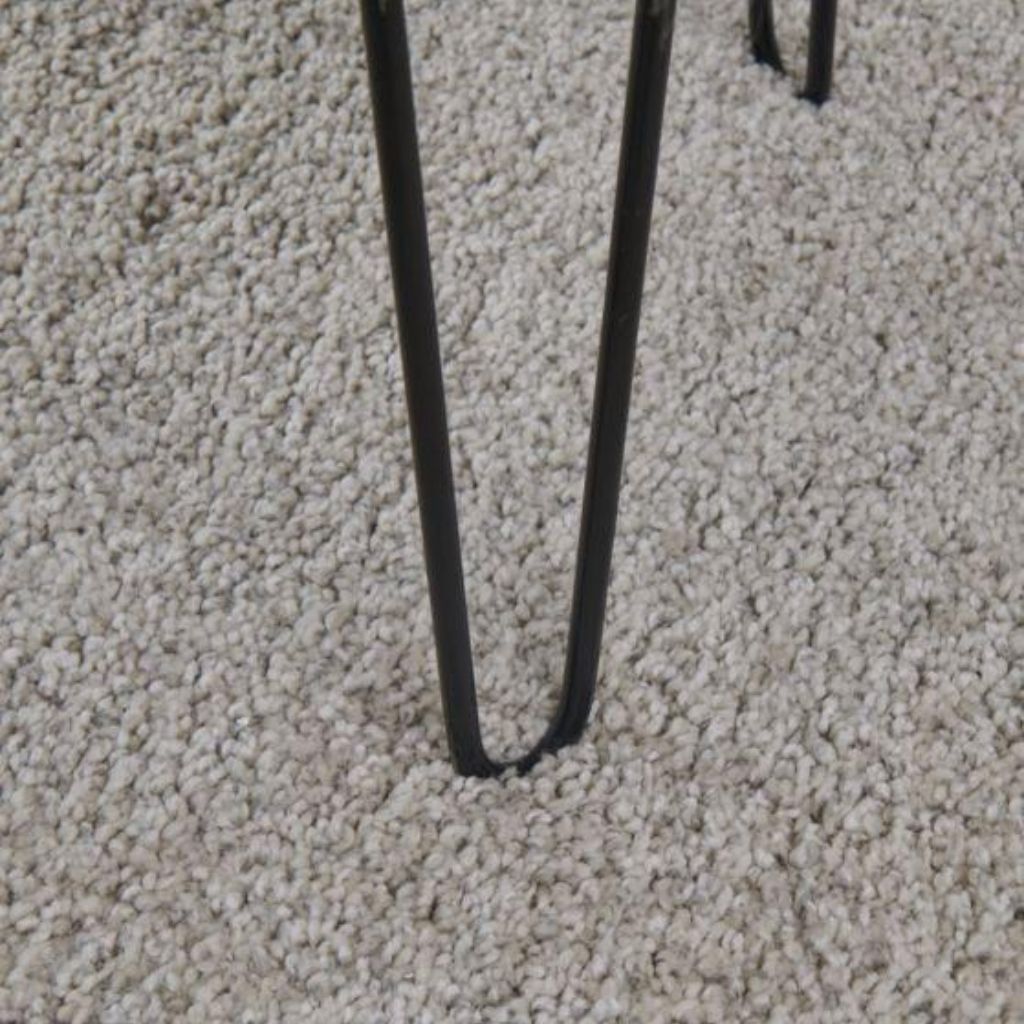 Black metal leg of stool