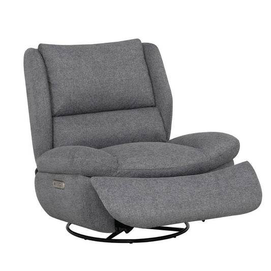 Freddy Grey Electric Reclining Swivel Glider Chair Angle