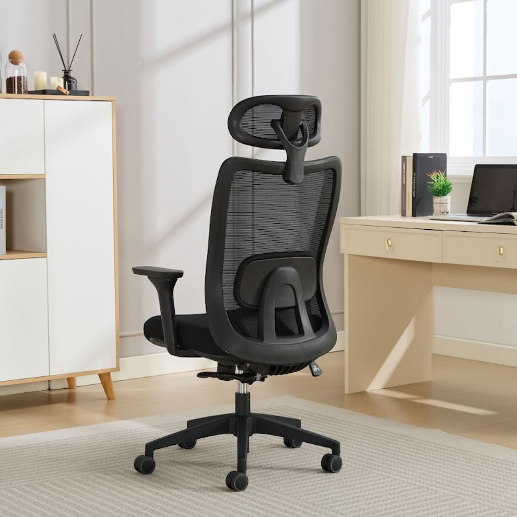 Fulton Black Office Chair Back
