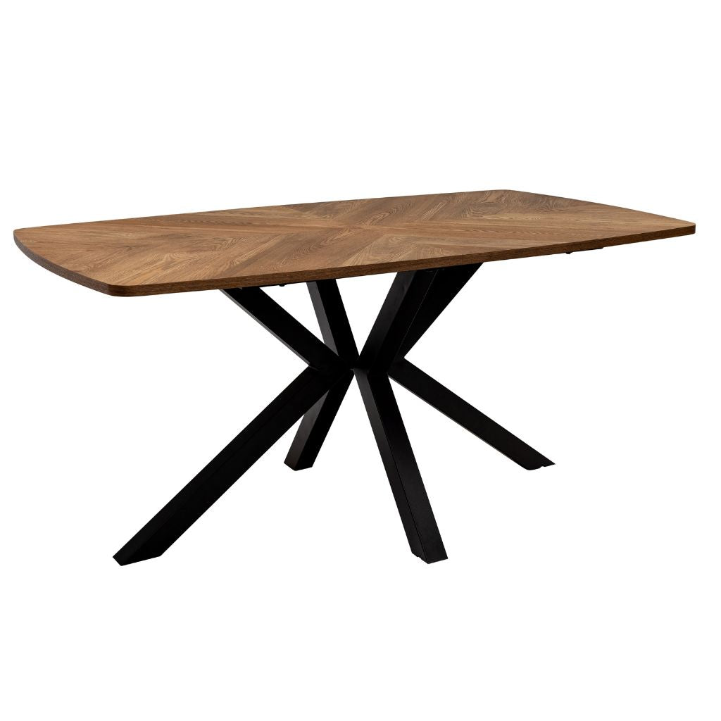 Haenna 1.6m Oak Dining Table Angle