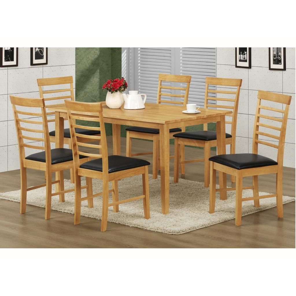 Hanover 4.5ft Light Oak Dining Table + 6 Chairs