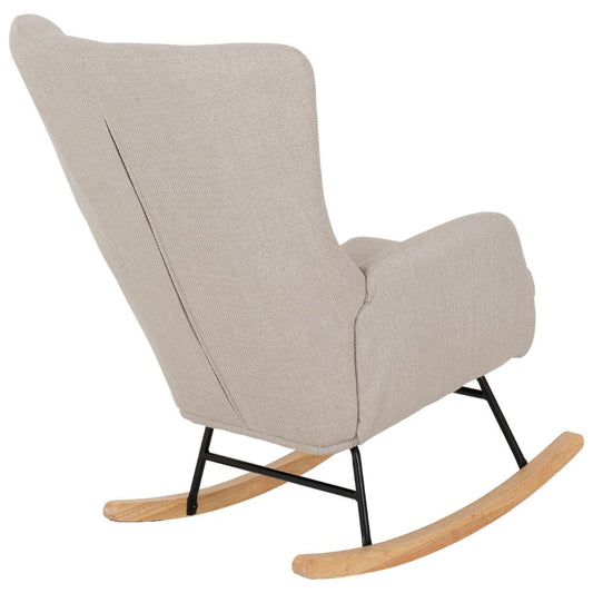 Hayden Beige Fabric Rocking Chair by Wholesale