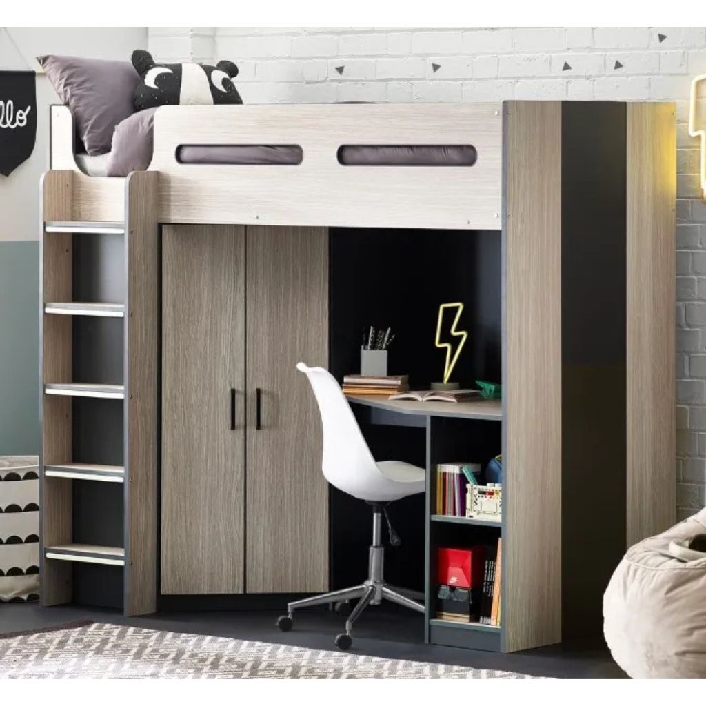 Hercules Woodgrain and Anthracite Highsleeper Room