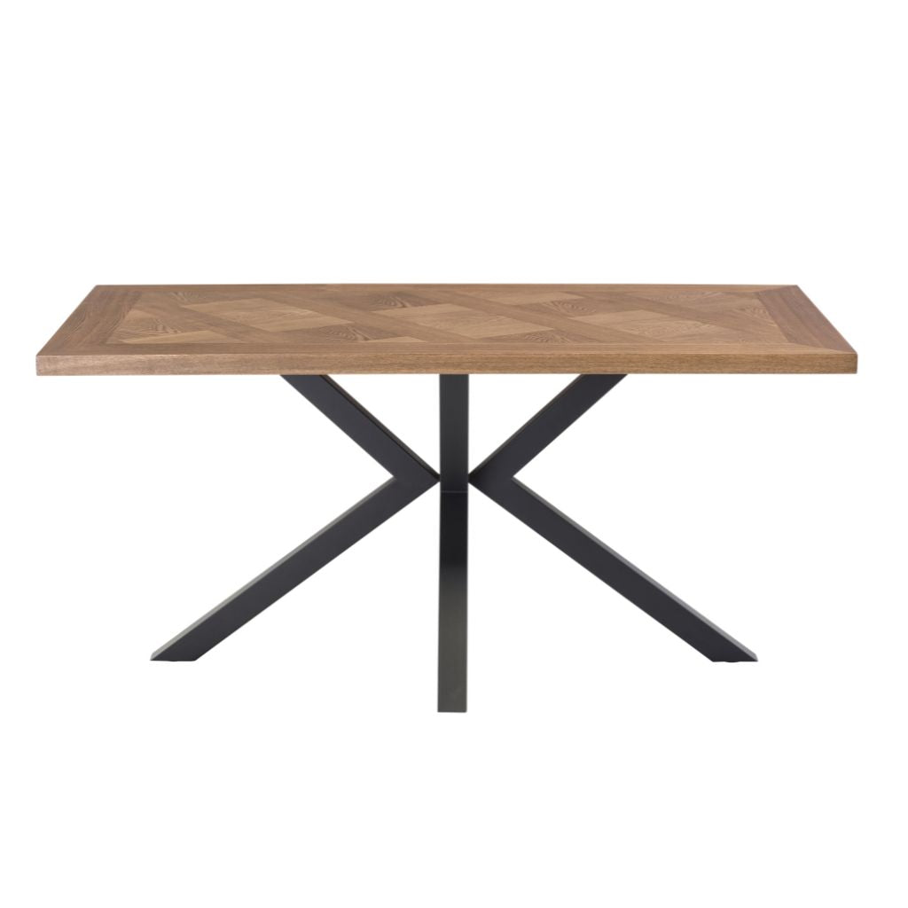 Hugli 1.6m Oak Dining Table Front