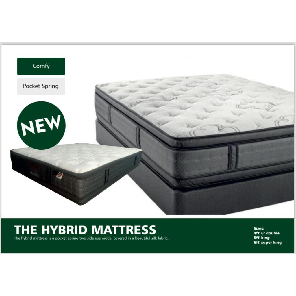 Silk-covered pocket sprung mattress