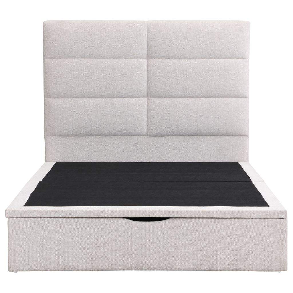 Jessica Beige Ottoman Storage Bedframe Front