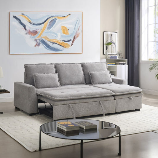 Grey Sofa Bed with pull out feature