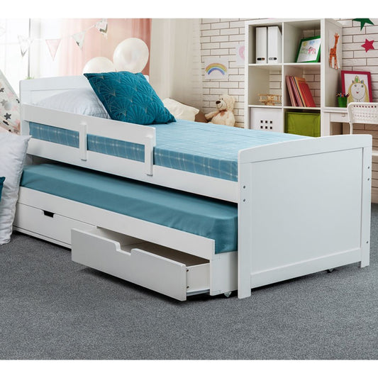 Jupiter White Bed w/ Underbed Room