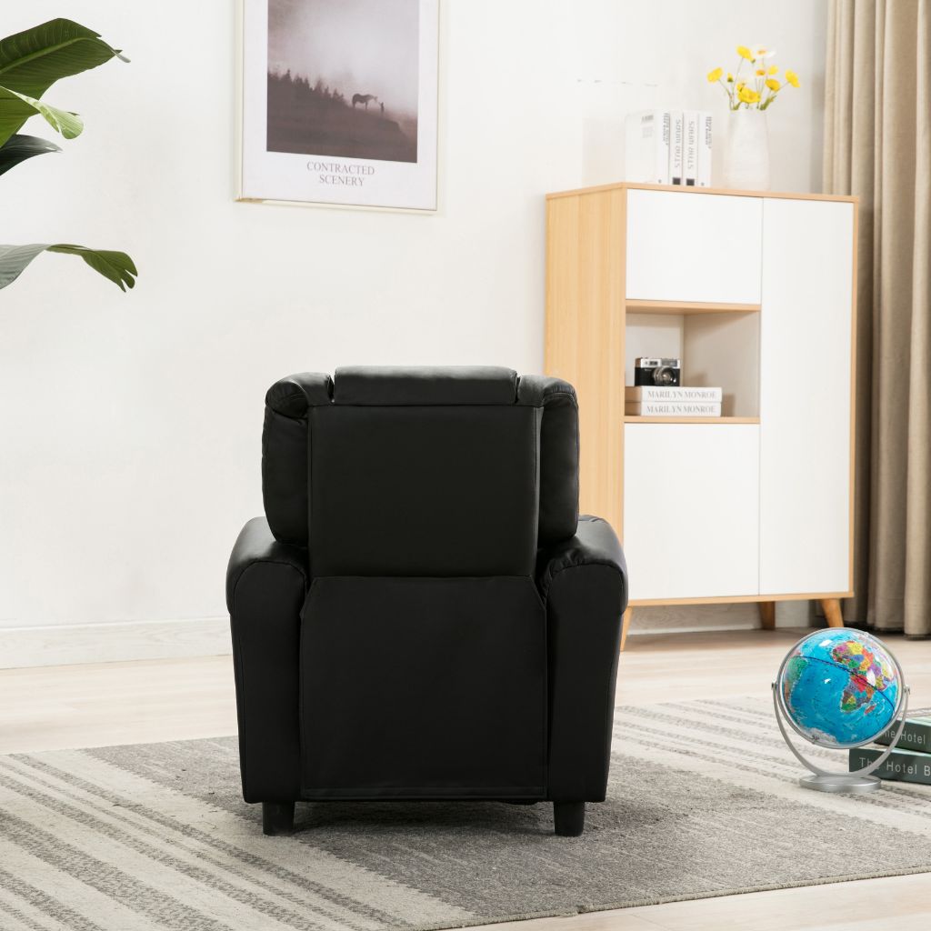 Kids Recliner in Black Back