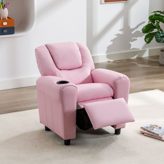 Reclining Pink Armchair for Kids