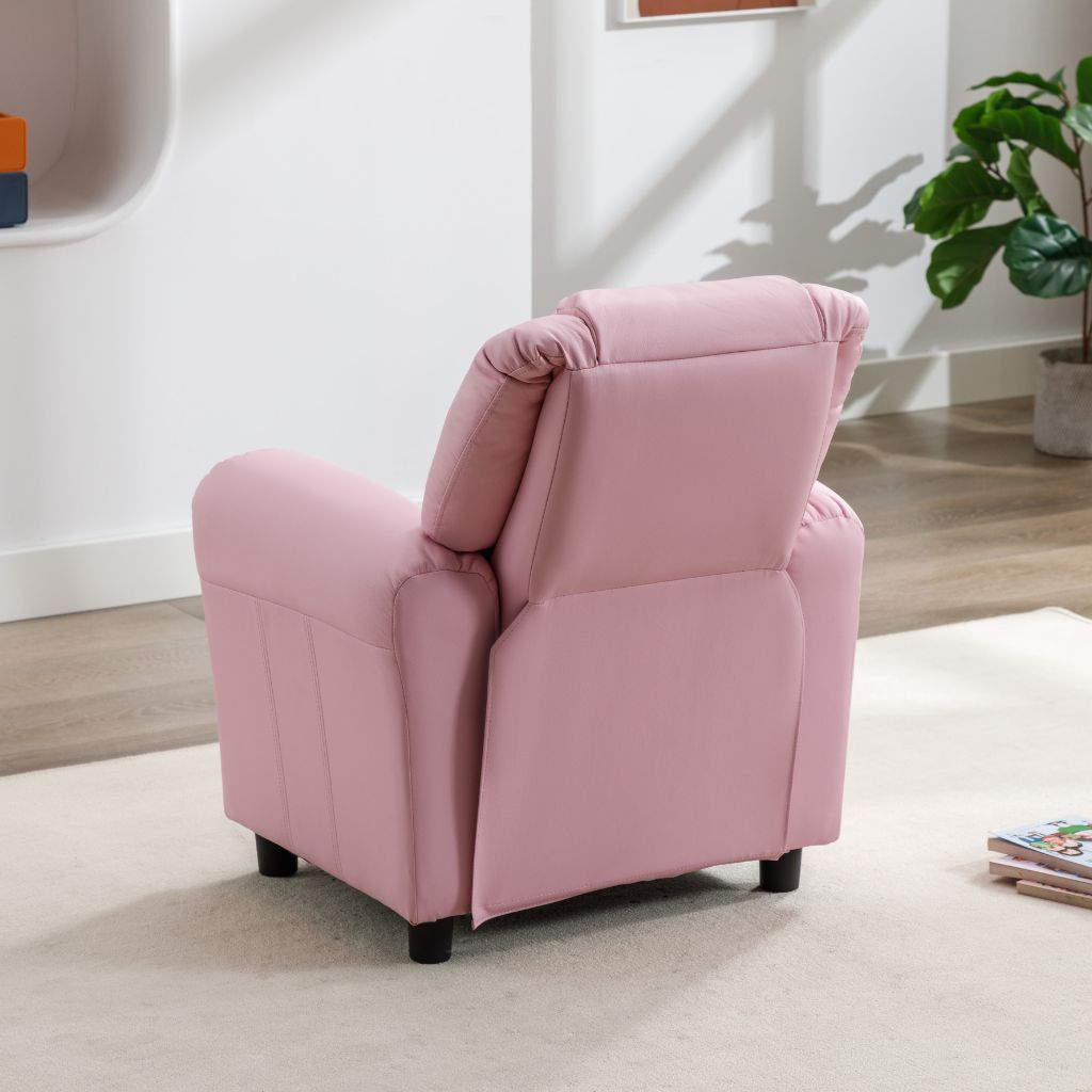 Kids Recliner in Light Pink by Image Bedsandsofas