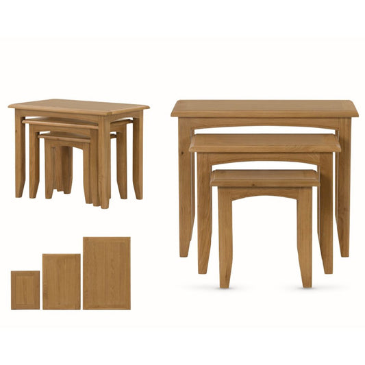 Kilkenny Oak Nest of 3 Tables