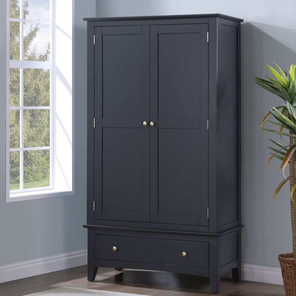 Luciana Off Black 2-Door Wardrobe