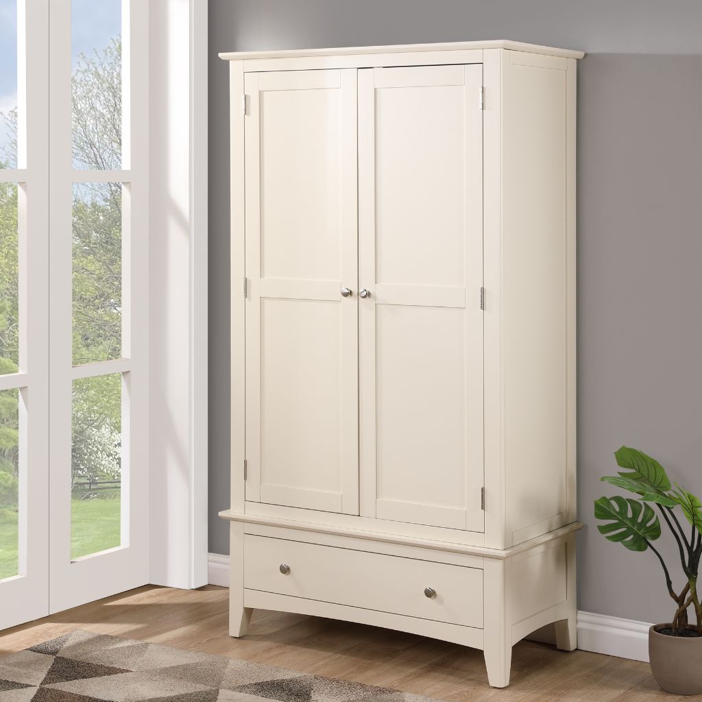 Luciana Ivory 2-Door Wardrobe