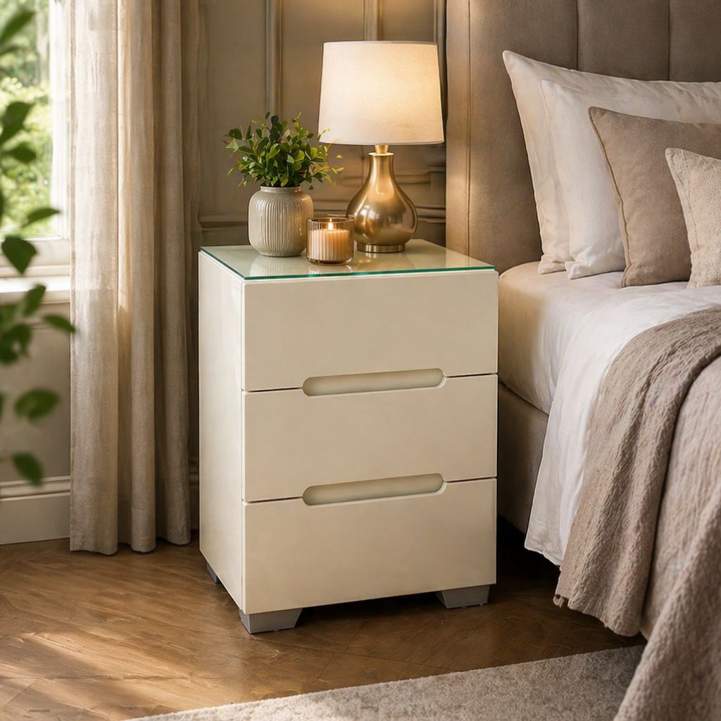 Lux Cashmere Bedside Table